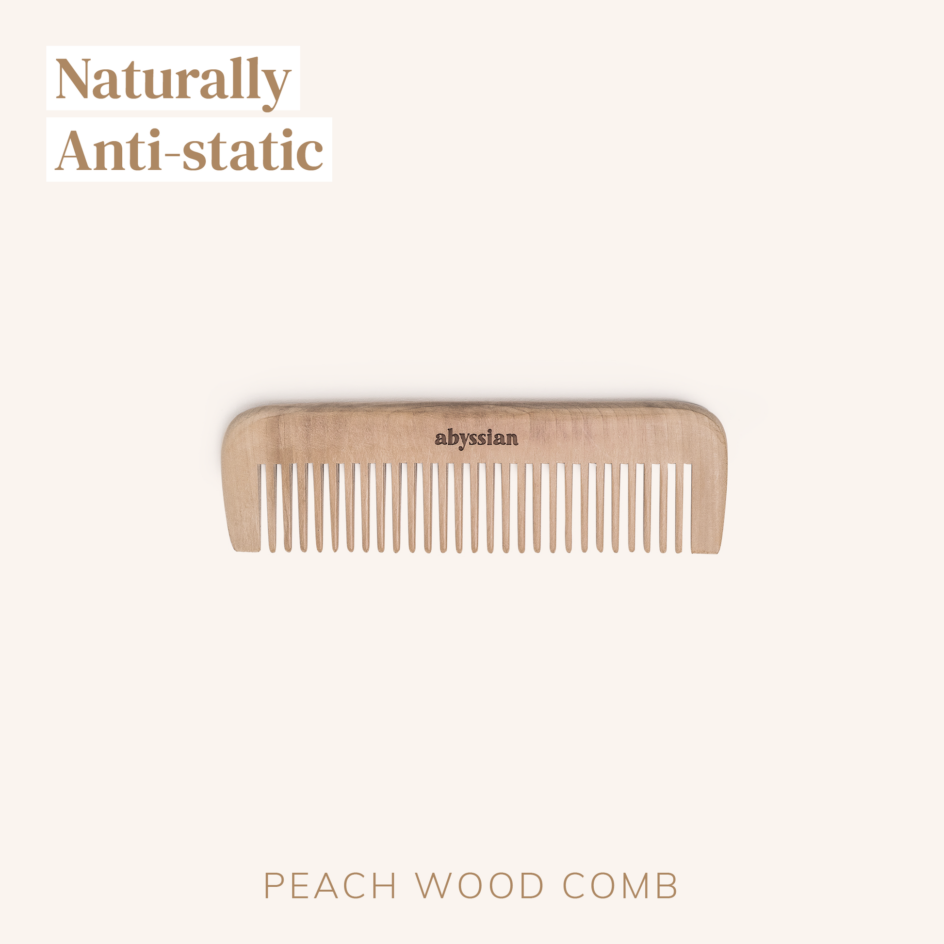 Peach Wood Comb Wide Tooth – Abyssian