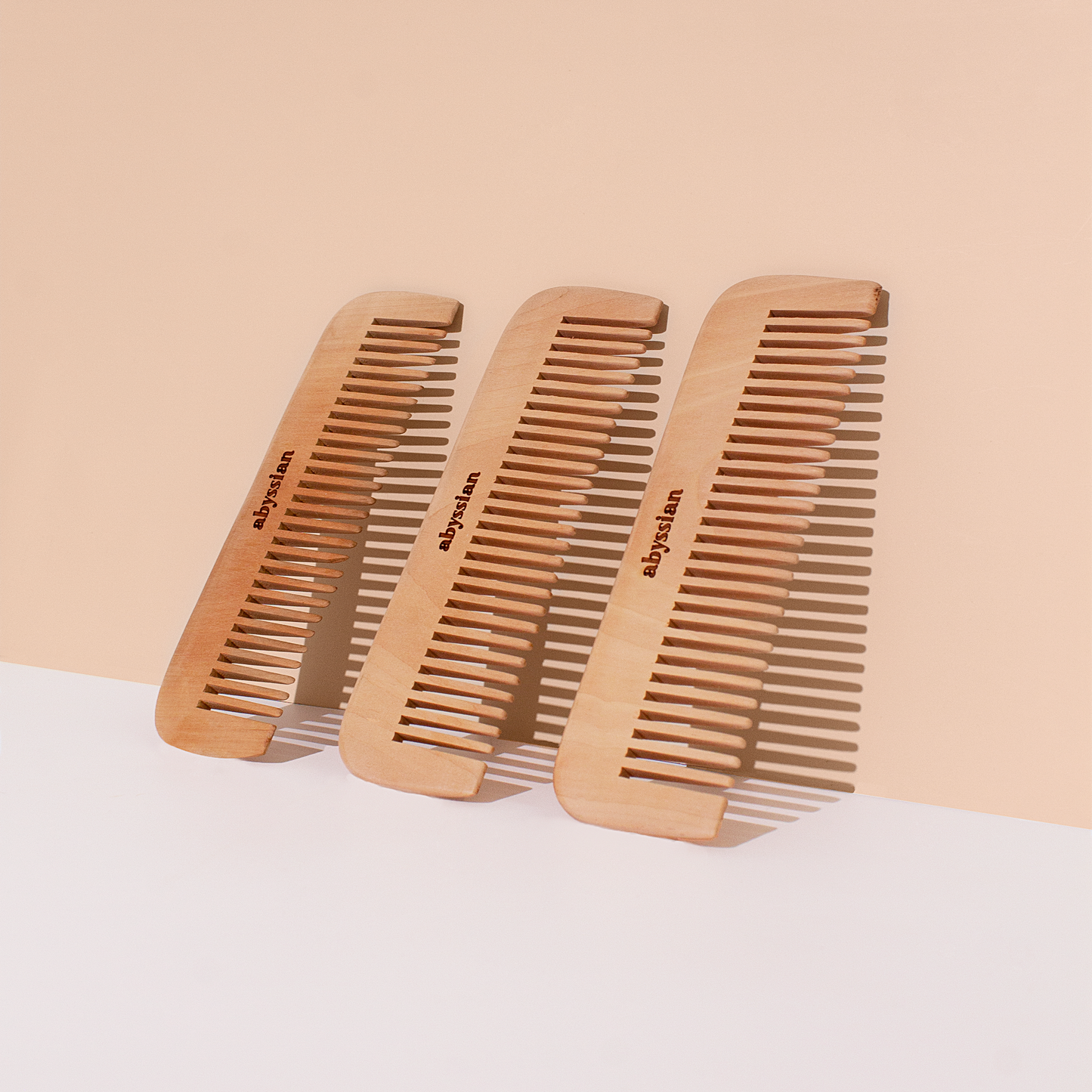 Peach Wood Comb Wide Tooth